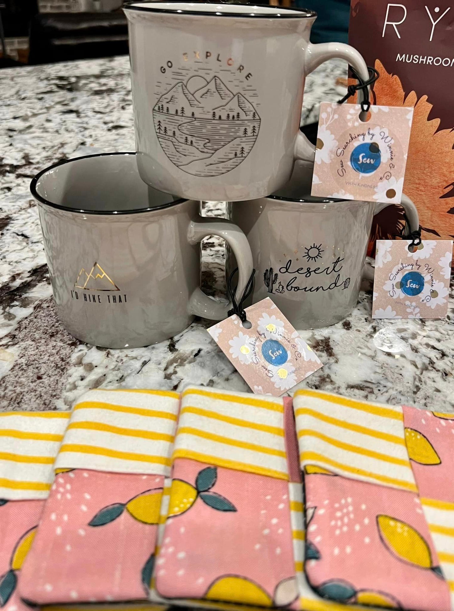 Grey Campfire Mugs