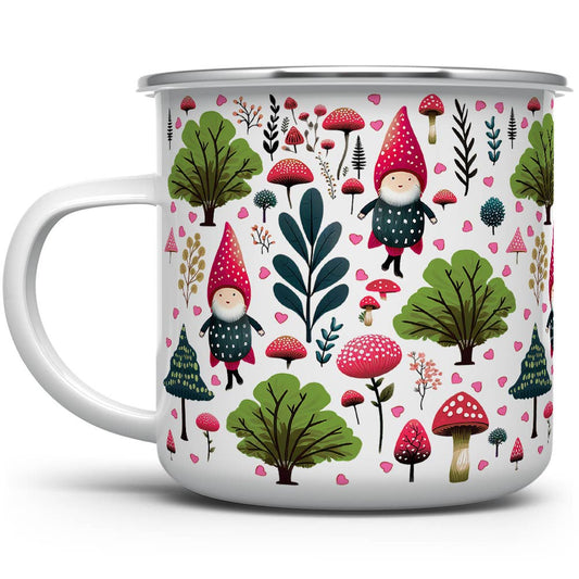 Spring Woodland Hearts Gnome Camp Mug, Valentine Gifts